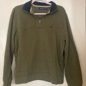 Nautica Men's Green Zip-Up Henley